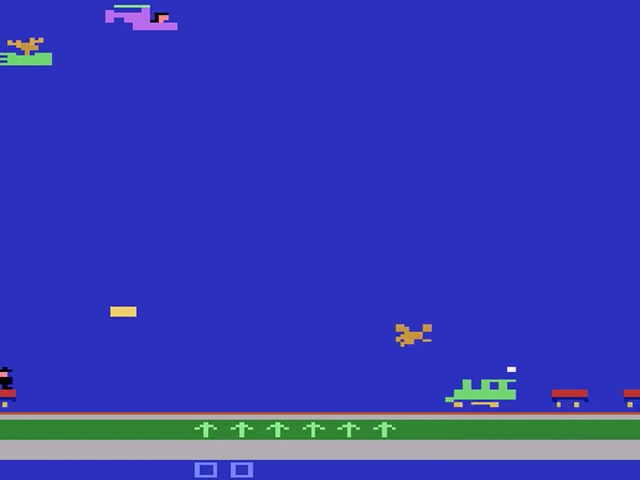 Rocky and Bullwinkle title screen for Atari 2600